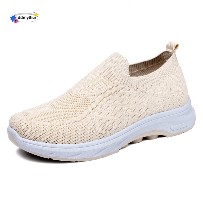 Sneakers 2024 Spring New Flyknit Mesh Breathable Casual Fashion Women's Shoes ddmythur