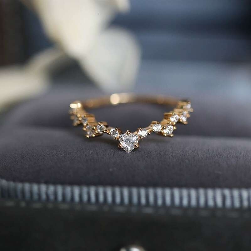 New Layered Rings Fashionable Unique Niche Design Micro Paved Zirconia Light Luxury Small Adjustable Index Finger Ring