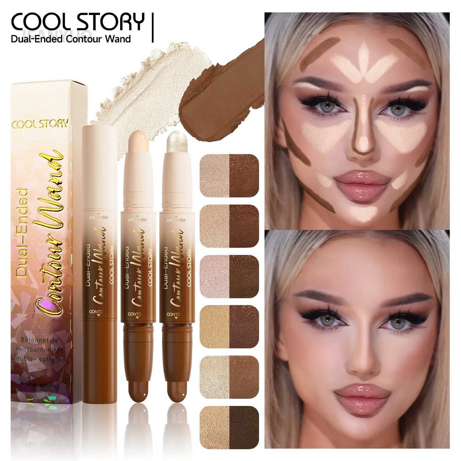 Fair Deep Contour Stick Facial Foundation Concealer Matte Pearlescent Highlighter Nose Shadow V Face Outline Shape Sculpt WandXJ250618