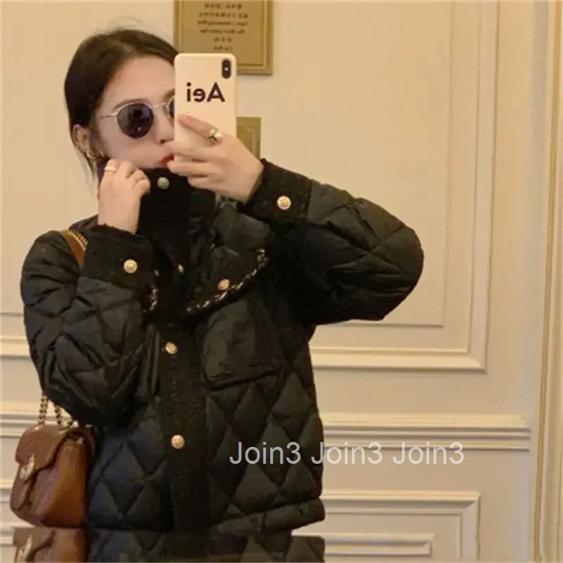 Jackets Splicing Warm Winter on Sale Parkas Woman Check Demi-season Cold Luxury Fashion 2025 Cheap Lined Great Coats for Women