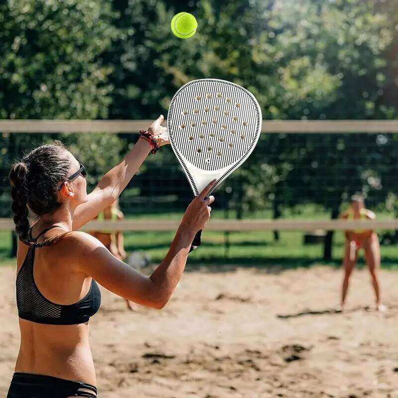 Beach Paddles Tennis Paddle Racket Optimized Airflow Holes Convenient Sports Training Racquets For Kids Adult Children Travel