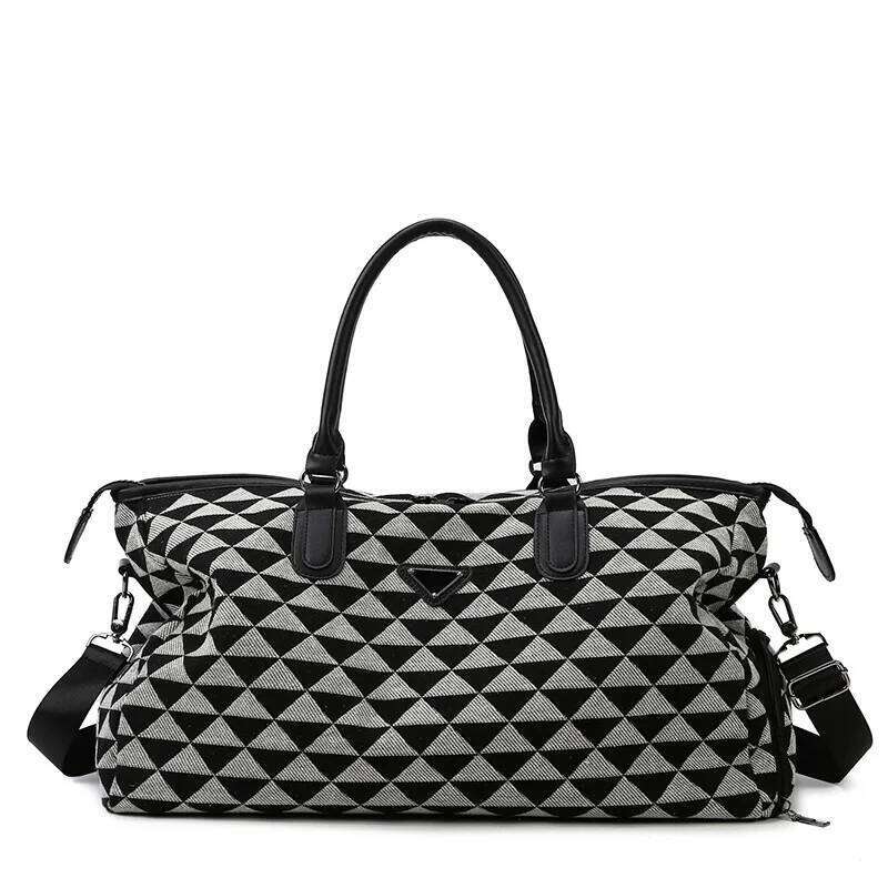 Large Size Geometric Pattern Travelling High Quality Travel Man Brand Big Square Casual Hand Lage Travel Bag
