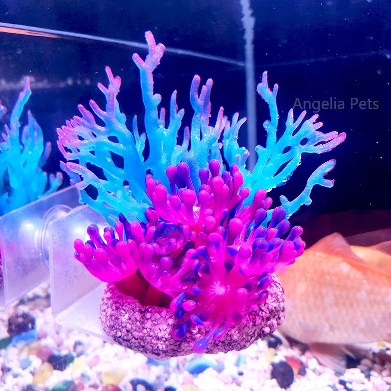 Artificial Silicone Underwater Coral Aquarium Fish Tank Simulation Decoration Aquarium Backgrounds Plants Water Grass Decora 250613