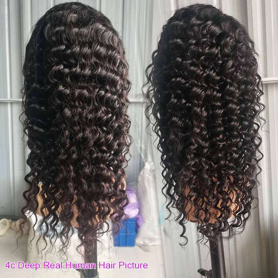Clearance 4c Edges Kinky Curly Baby Wig 13x6 13x4 Deep Wave Lace Front Human Hair Wigs For Women Raw 16-36 Inch