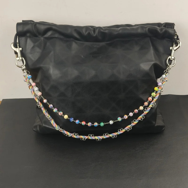 Stainless Steel Colorful Rope Two Layers Pants Chain Fashionable Mens And Womens Hip Hop Style Ones Waist Accessories 250618