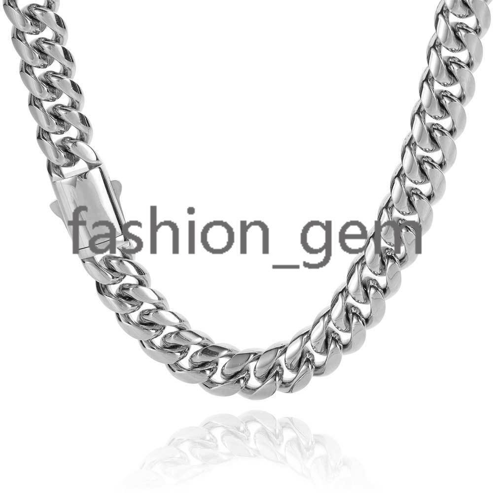 Custom Miami Cuban Link Chain 925 silver 925 silver Hip Hop Jewelry 14K/18K Gold Plated Cuban Chain Mens Necklace