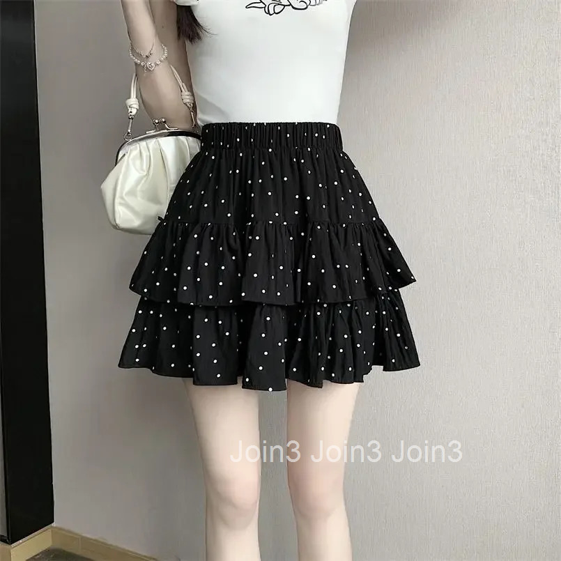 Woman Skirt Short Mini High Waist Ruffle Aesthetic Luxury Elegant Summer 2025 Premium Clothing Sales Trend V Skirts for Women