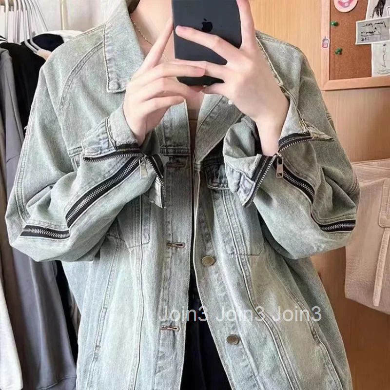 Vintage Long Sleeve Denim Jacket for Women 2025 New Arrivals Youthful Clothes Outdoor Cowboy Coat Woman Clothing Novelties In