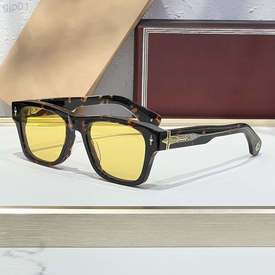 designer jmms sunglasses man Dayton Fashion Luxury Metal Decoration Top Handmade Square Vacation Trendy Version Unisex Sunglasses
