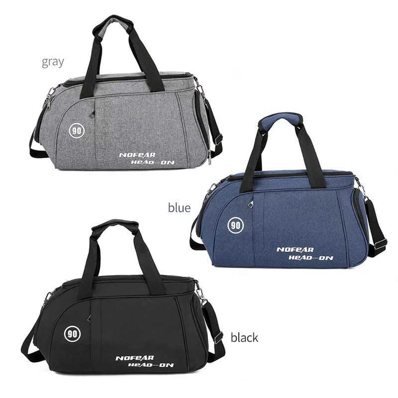 Custom Men Sports Bag Gym Bag Football Training Bag Waterproof Travel Bag Independent Shoe Bag Print Personalize Pattern W250618