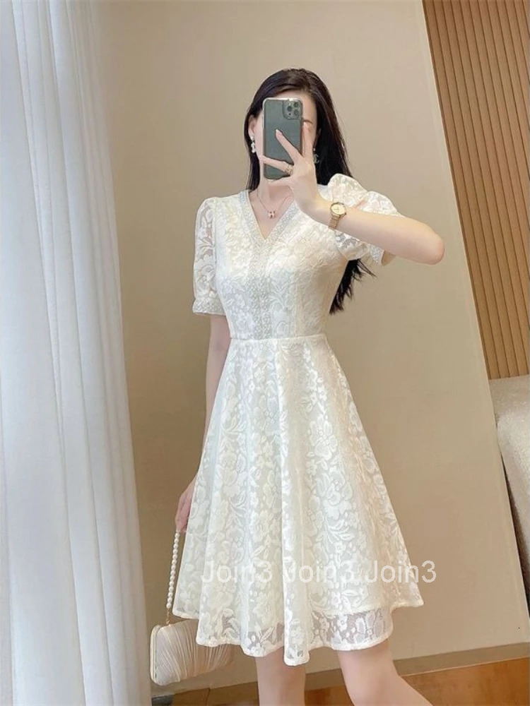 Womens Dress White Female Dresses Formal Occasion Midi Soft One-piece New in On Promotion Elegant Chic Fashion Summer 2025 Xxl