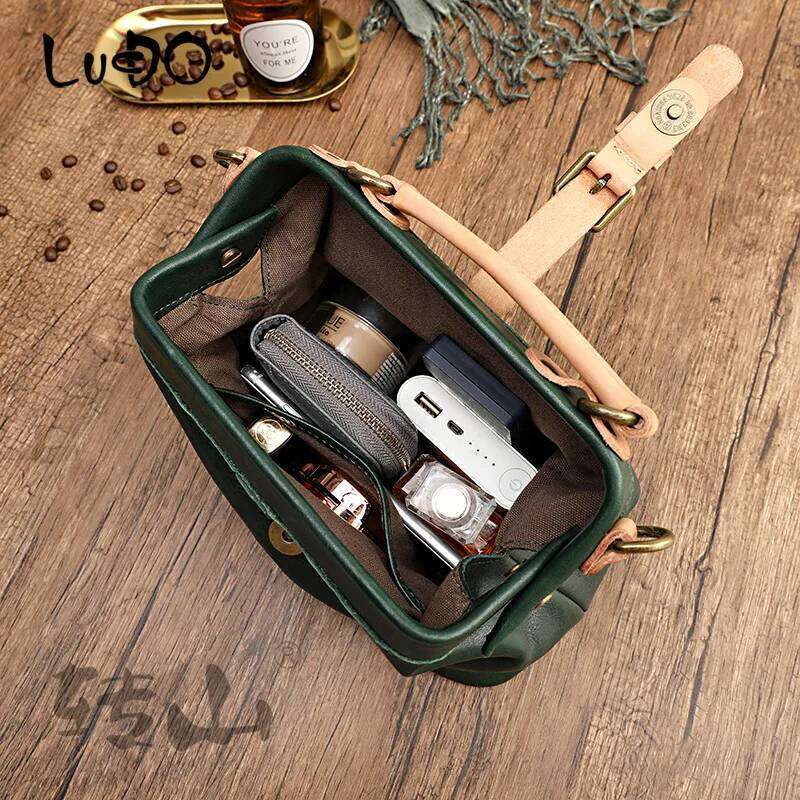 Handmade Genuine Women Handbags Vintage Real Leather Doctor Simple Retro Female Shoulder Messenger Bag New Original