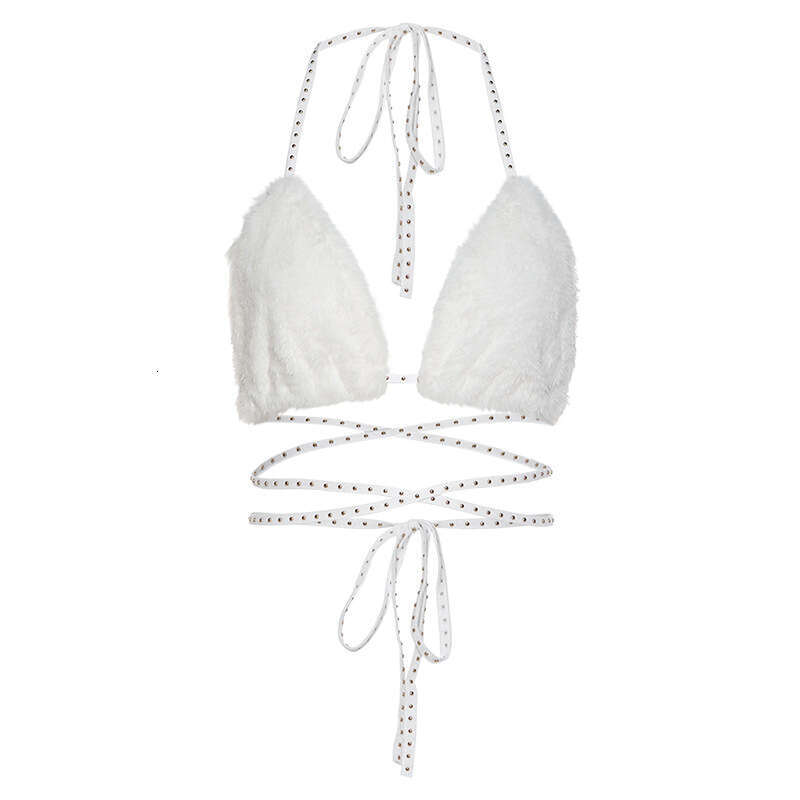 2020 Spring/Summer New Women's Fashion Nightclub Versatile Solid Color Fleece Lined Halter Strap Sexy Tube Top B5