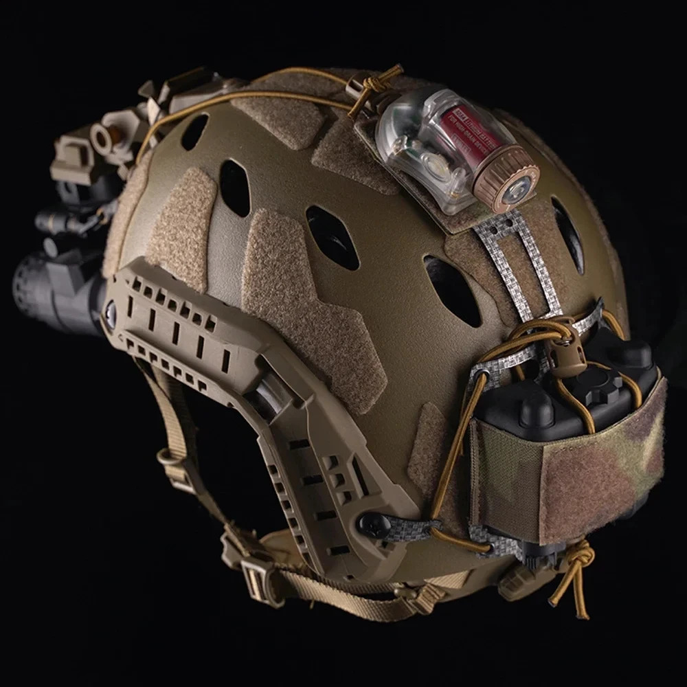 Tactical Helmet NVG Battery PouchTShaped Storage Holder Pack with Hook and Loop Elastic Adjustment Counterweight Bag 250611