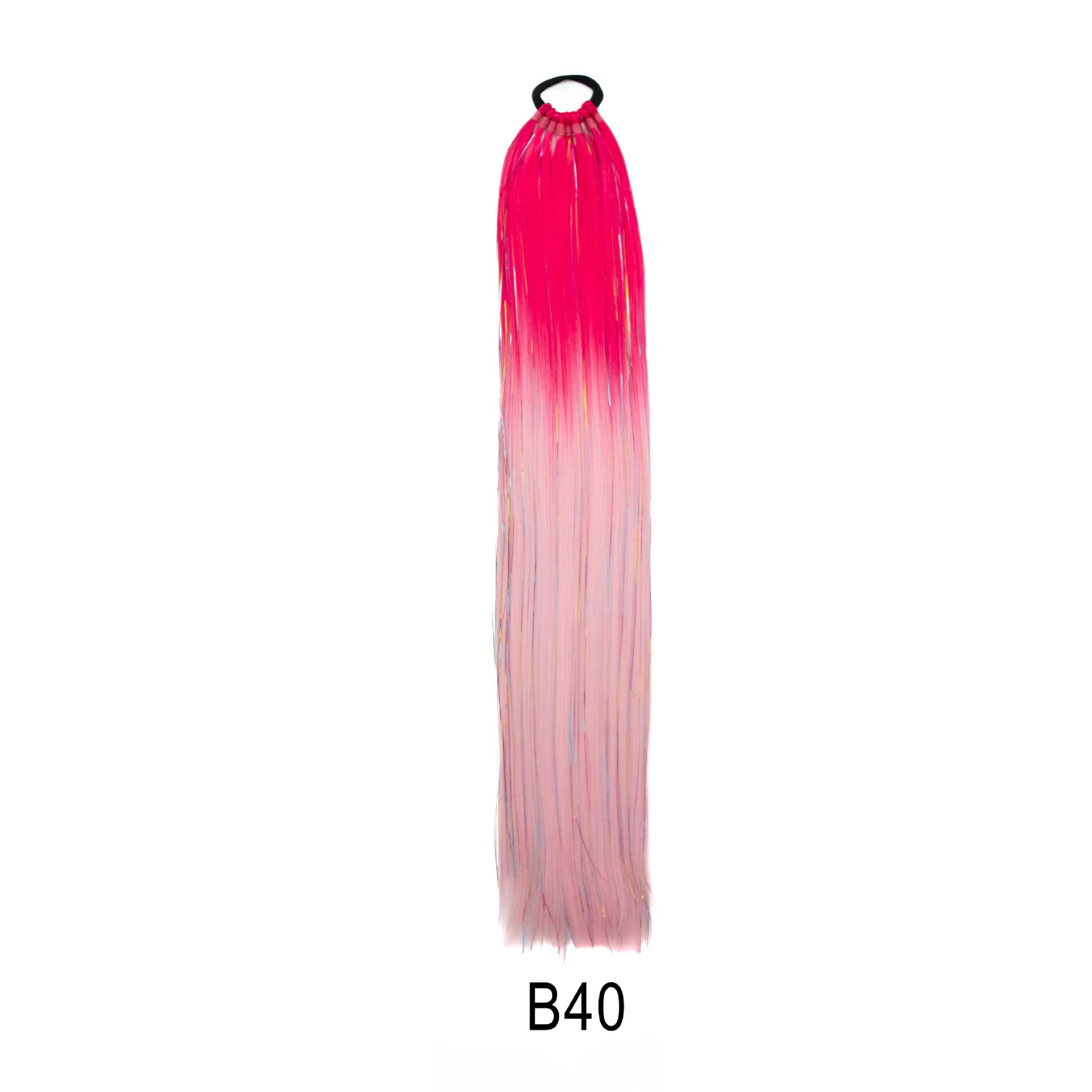 Luxurious Lasered Silk Fiber Pony Tails With Smooth Gradient Shading In Metallic Shades For Instantly Enhanced Hairstyles