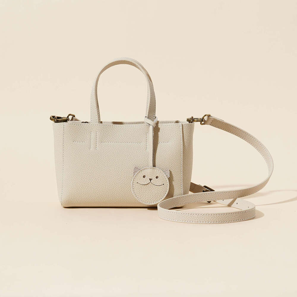 Women's Cowhide Smiley Face Handbag Shoulder Crossbody Bag Top Layer New Style High-Quality Texture Genuine Leather