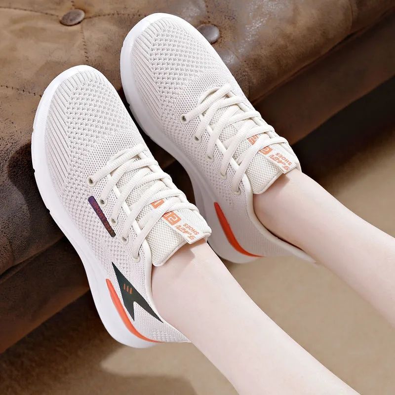 2024 New Women's Spring Korean Style Versatile Sneakers Comfortable Breathable Casual Youth Trendy Running Shoes ddmythur