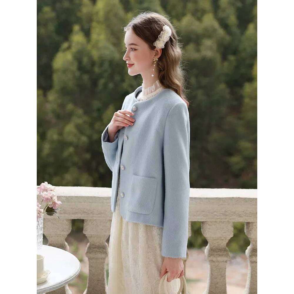 I BELIEVE YOU 2024 Winter French Small Fragrant Cotton Jacket Female New Thick Warm Short Wool Trendy Outerwear Women 2234185460