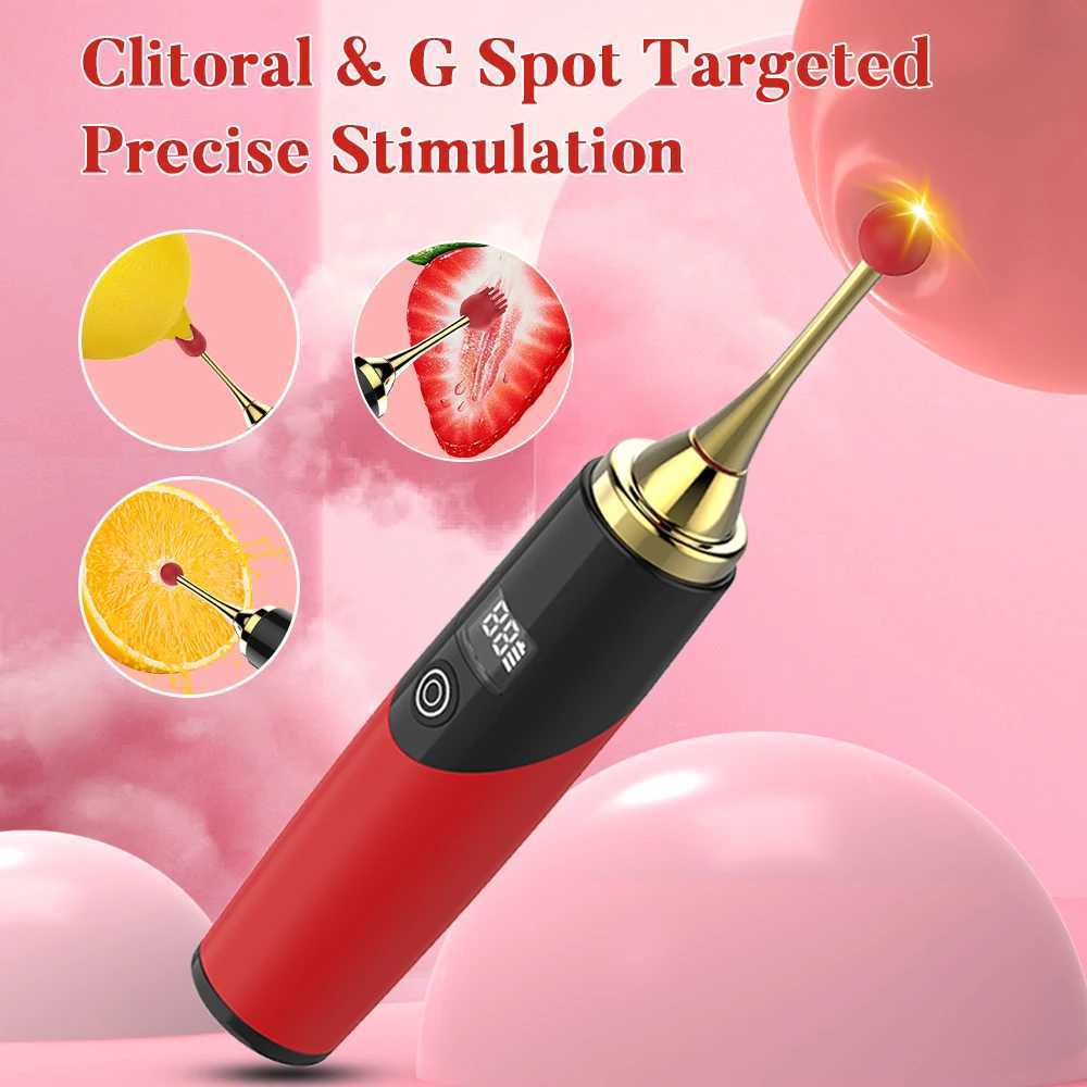 LCD Orgasm Pen Vibrator 12 Modes Vibrating G-Spot Female Clitoris Nipple Stimulator Portable Massager Adult Sex Toys For Women 18 XJ250618