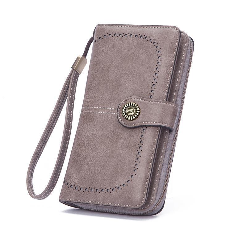 Free Shipping Designer 2025 New Oil Wax Leather Unisex Wallet Retro Wallet Large Capacity Luxury Bag Long Coin Purse