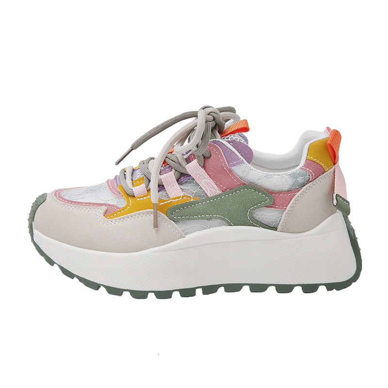 Spring Summer New Hollow Dad Extra Large Size Women's Student Mesh Breathable Korean Style Versatile Sports Shoes Running ddmythur