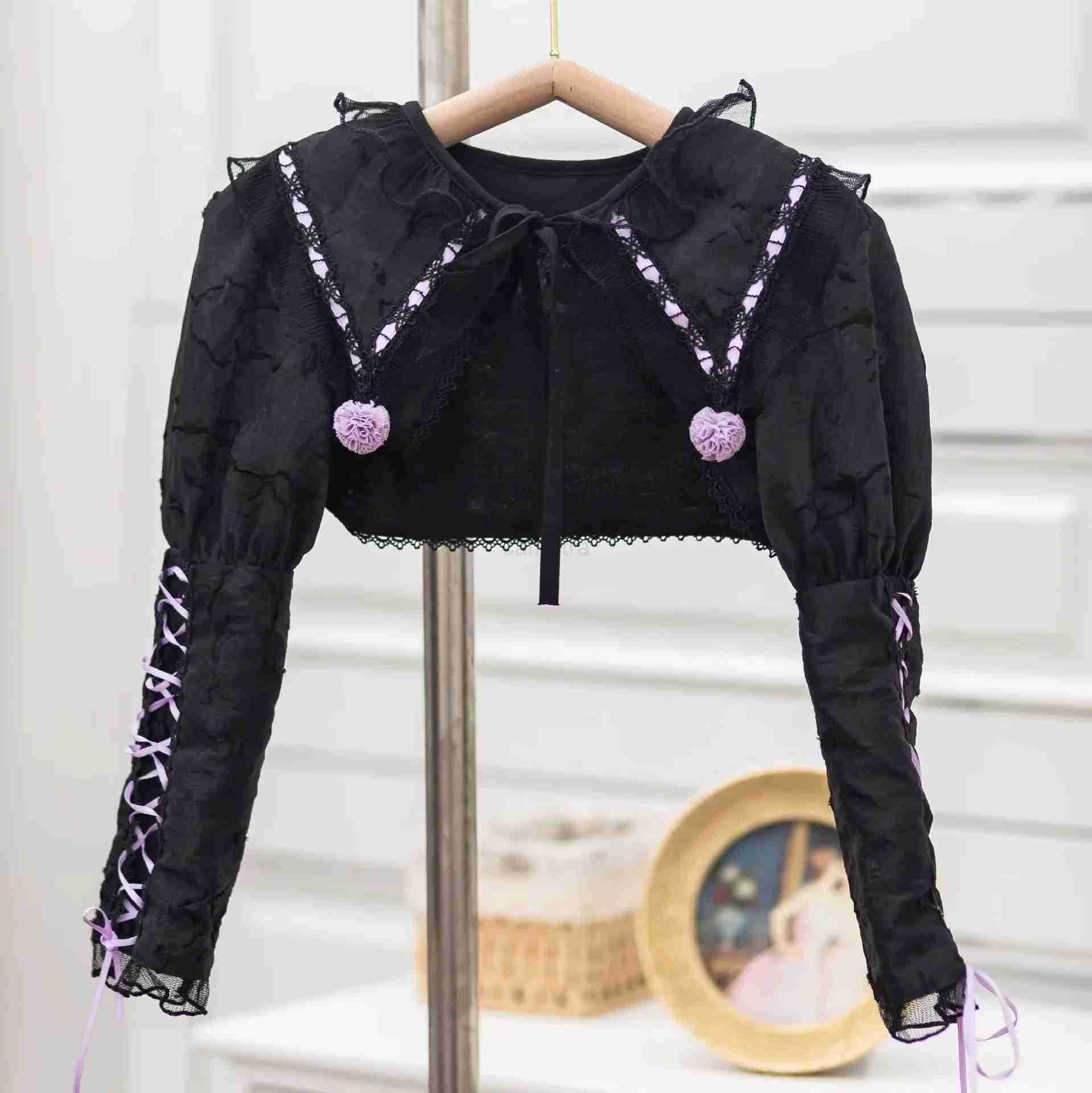 Sanrio In Stock Kuromi Lolita Cosplay Strap Dress Princess Glowing Skirt Support Rear Tail Little Coat Safety Trousers Halloween ClothXJ250618