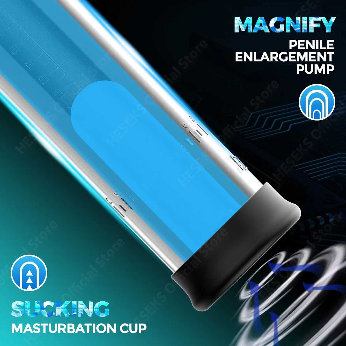 HESEKS Penis Pump Enlargement Extend Electric Vacuum Pump with 4 Automatic Suction Modes for Men Stronger Bigger Sex Toys 18+ W250618