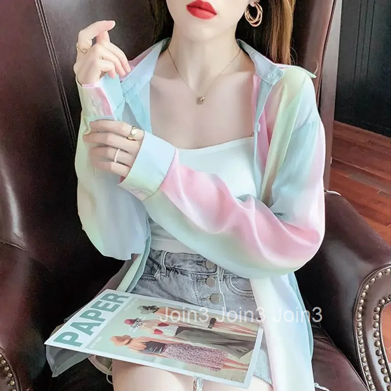Chiffon Full Long Sleeve Shirts Blouses for Women Summer Blouse Youthful Elegant Woman Top Clothes High Quality Xl Streetwear