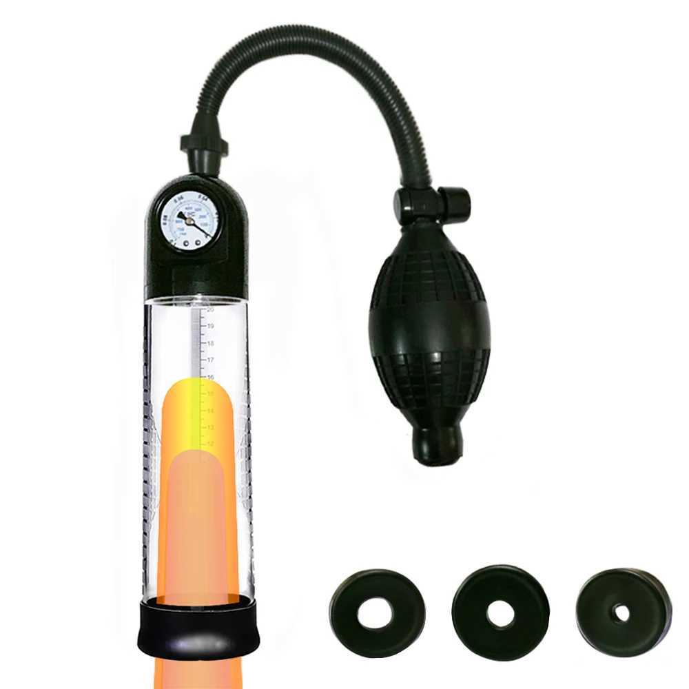 Male Penis Pump Manual Penis Enlarger Sex Toys For Men Vacuum Pump Male Masturbation Penile Extender Trainer Adults Sex Products W250618