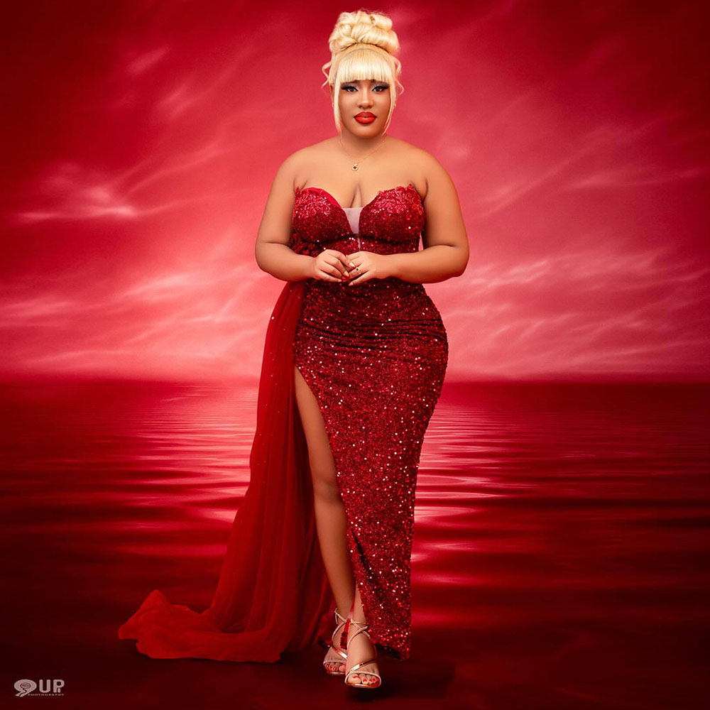 Attractive Red Sequined Evening Dresses For African Girls Sweetheart Long Mermaid Prom Dress African Party Gowns