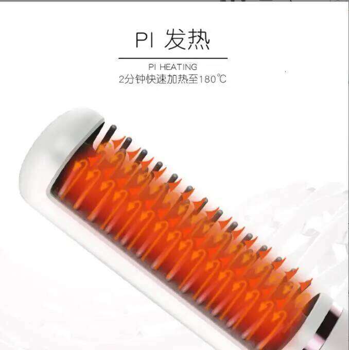 magic hair straightening brush Portable Brush 3 in 1 Home Straightening Curler Rotary Dryer