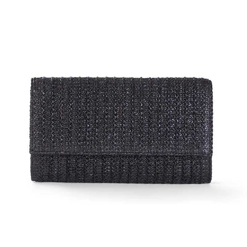 3pcs Clutch Bags Women Straw Weave Multifunctional Holiday Style Flap Cover Long Beach Shoulder Bag Z250618