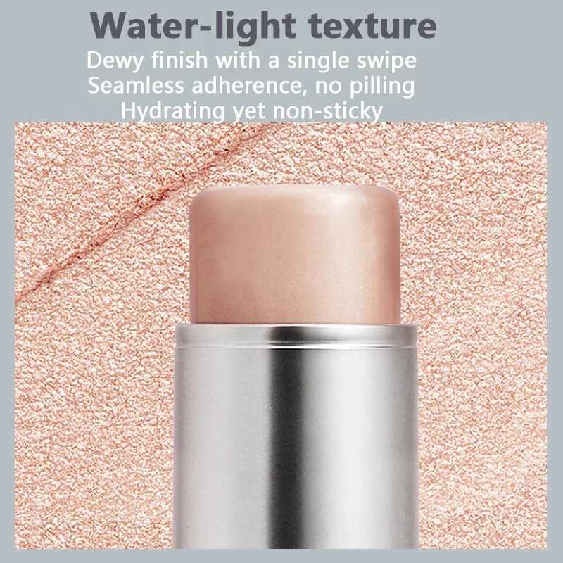 Waterproof Shimmer Blush Stick Face Highlighter - Moisturizing Long-Lasting Illuminator for Brightening And Contouring XJ250618