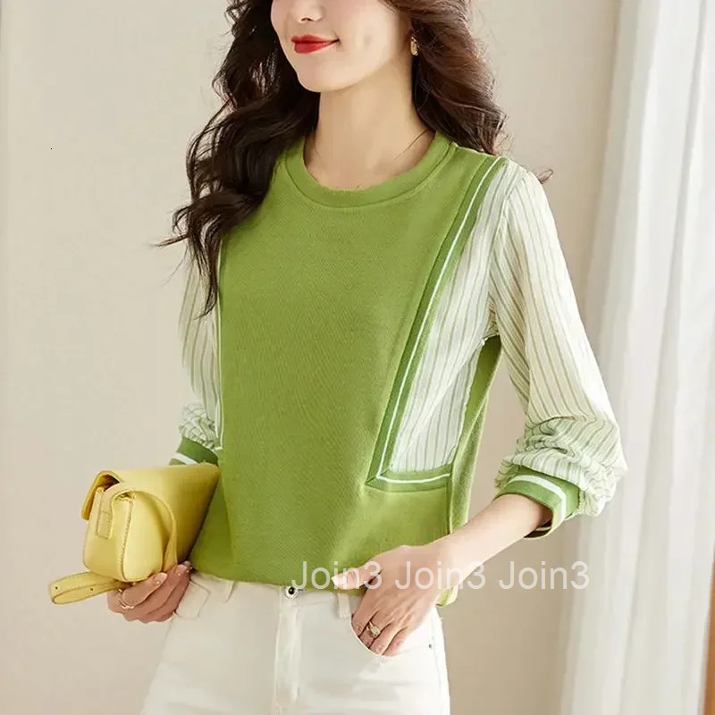 Pullovers Korean Round Neck Green Womens Sweatshirts Sweat-shirt Harajuku Fashion Sport Aesthetic High Quality Female Top E Emo
