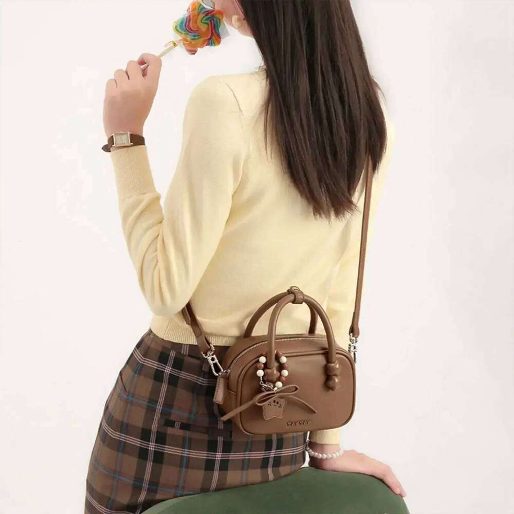 TOUTOU Women Bowling Handbag Replica Boston Mini Designer One Shoulder Crossbody Bag For Cosmetics Valentine Gift