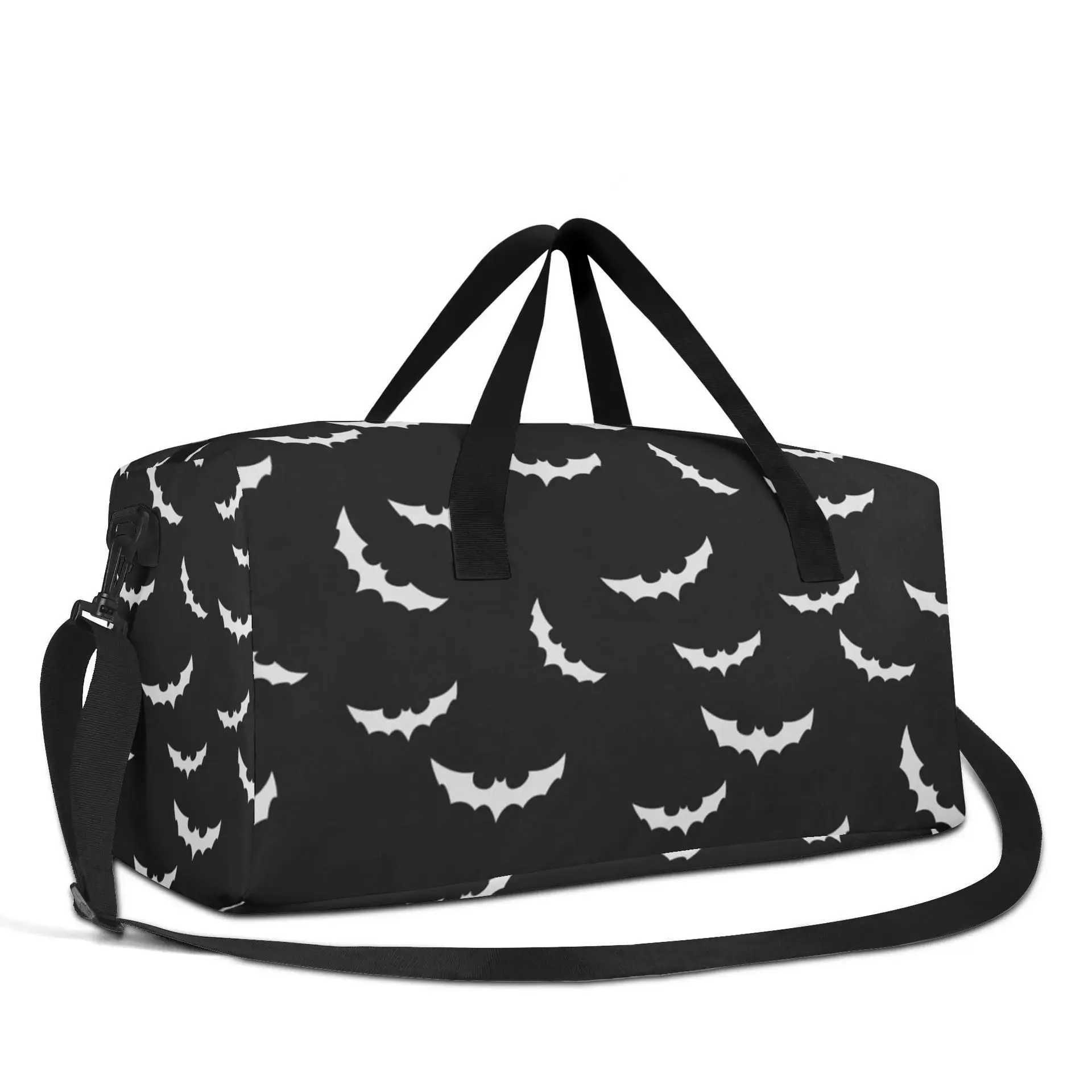 Bat Pattern Large Capacity Travel Bag Portable Multi-functional Storage Area Independent Duffel Bag High-quality Gym Bag W250618