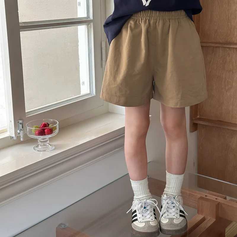 Children Shorts for Boys and Girls Baby Korean Loose and Slish Cotton Simple and Versatile Three Part Pants TrendyC250617