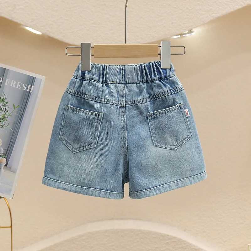 Slish Kids Child y2k Denim Shorts with Stars for Tweens Girl Harajuku Vintage Star Pattern Denim Shorts Summer Daily WearC250617