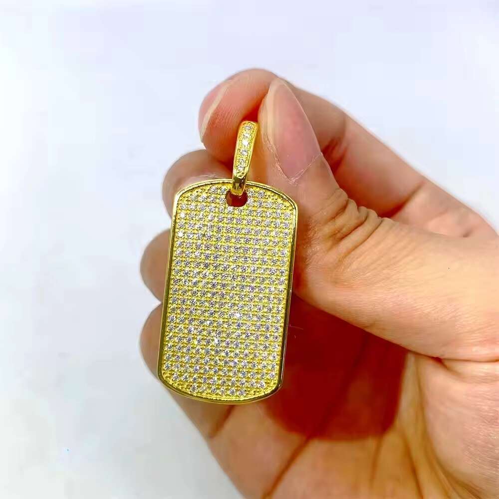 DE Classic Label VVS1 Moissanite Pendant Trendy Moissanite Pendant Hip Hop 925 Silver Pendants