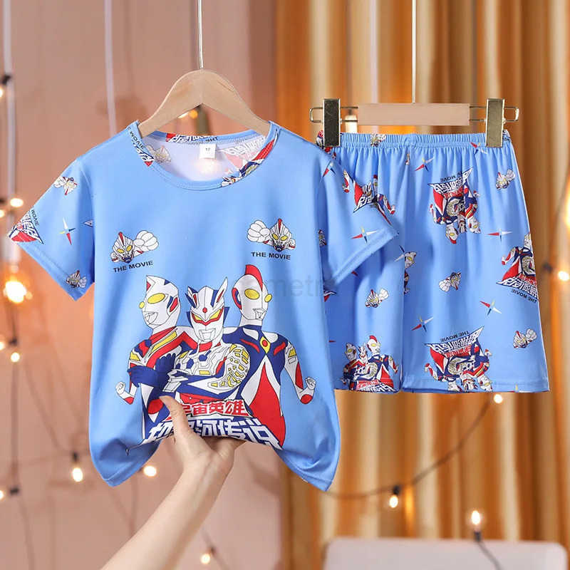Sanrio Cinnamoroll Pajamas Set for Kids Cartoon Kawaii Monster Sleepwear Baby Short-sleeve Girls and Boys Home Thin Clothes Set SummerXJ250618XJ250618