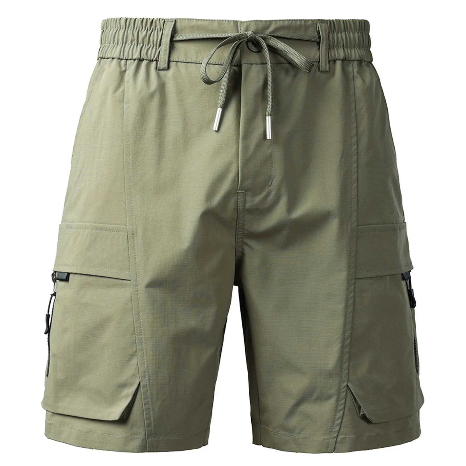 Mens Summer Quick-Drying Shorts Multi-Pocket Cargo Shorts Straight Casual Five-Point Pants Outdoor Sports Pants Beach Shorts XJ250618