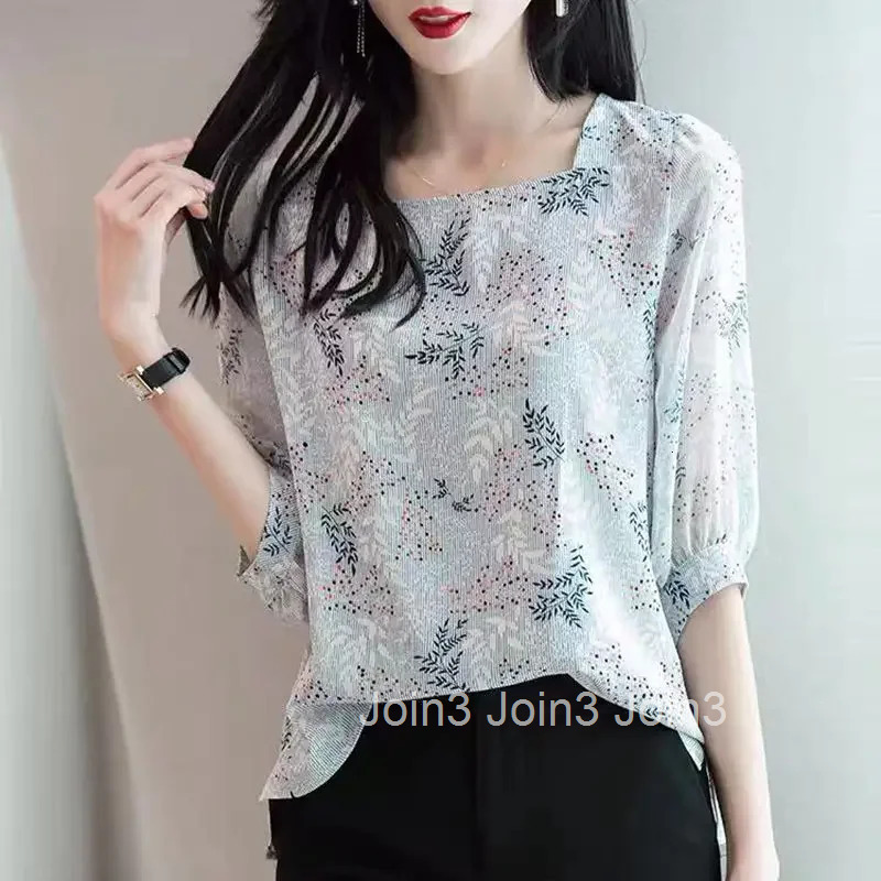 Chiffon Female Tops Satin with Print Pink Silk Womens Shirt and Blouse Youthful Woman Clothes Korean Popular Y2k Fashion Cool M
