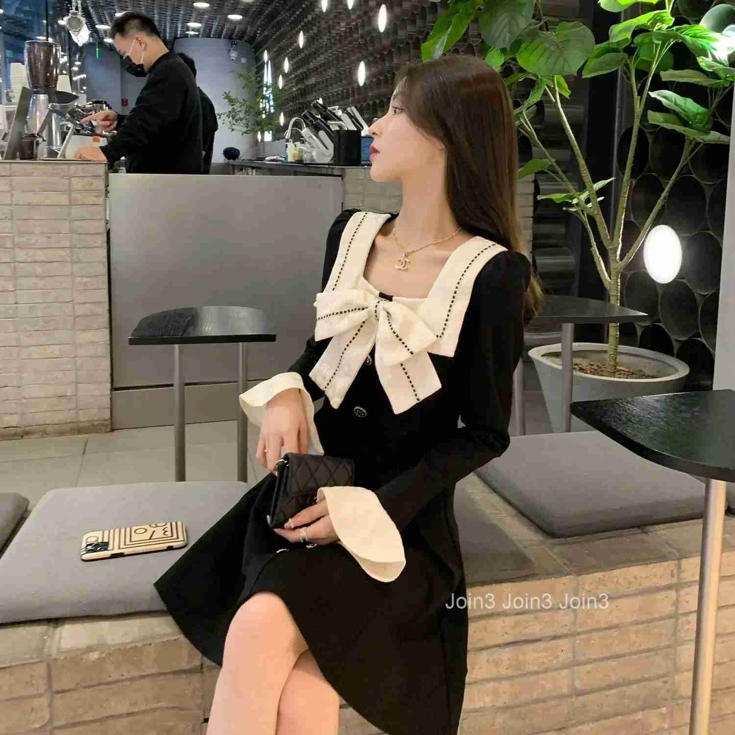 Bow Female Dress A Line Sensual Sexy Outfits Clothes On Sale Clearance Thic Designer Hot Full Xxl X Womens Long Sleeve Dresses