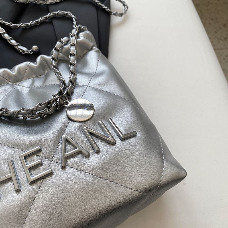 Designer High-Quality Caviar Grain Sheepskin Leather Bag - 25cm Double Flap Fashion Shoulder Crossbody Bag