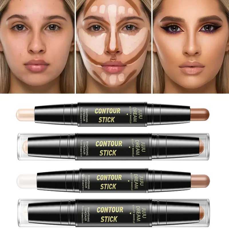 Double-ended Concealer Pen Contour Stick Dual-purpose Highlighter Stick Nose Shadow Contouring Face Covering Acne Marks XJ250618