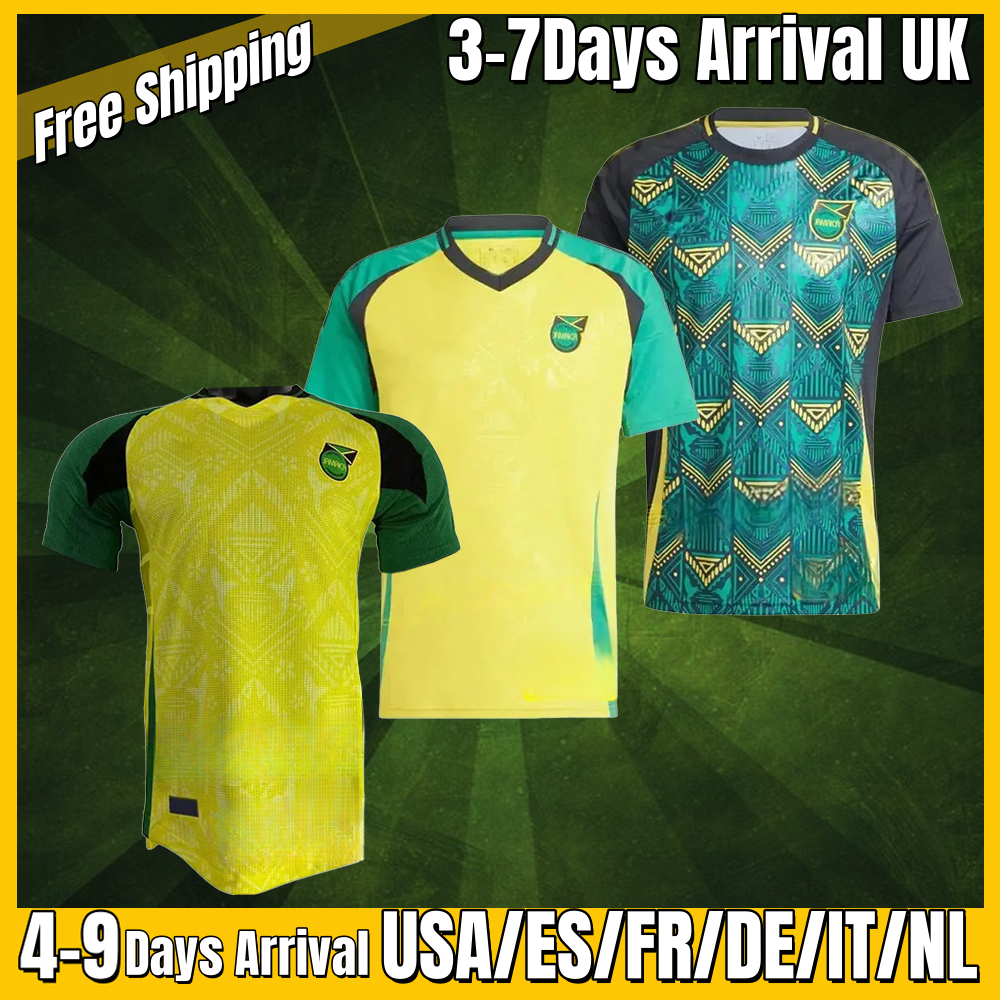 xxxl 4xl Jamaica soccer jerseys 24 25 26 Copa America home away football shirt EARLE WHITMORE DAWES SINCLAIR ANTONIO NICHOLSON suit uniforms Pre-match T-Shirt S-4XL