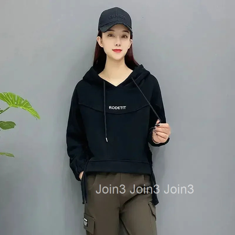 Plain Cotton Womens Hooded Sweatshirts Thick Autumn and Winter Cold Female Top Warm Basic Emo High Quality Long Sleeve Hoodies
