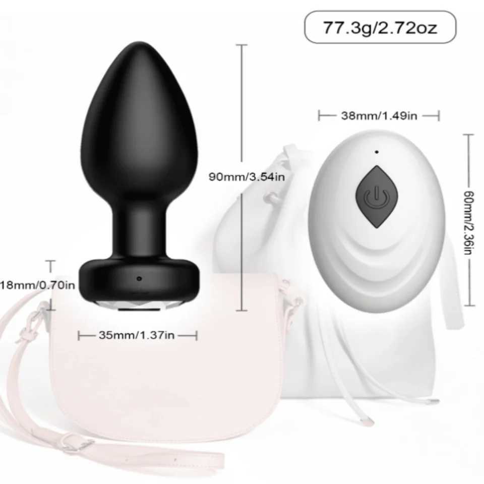 10 modes of anal vibrator made of silicone material black ultra-high frequency USB connection remote control 10 modes of fr XJ250618