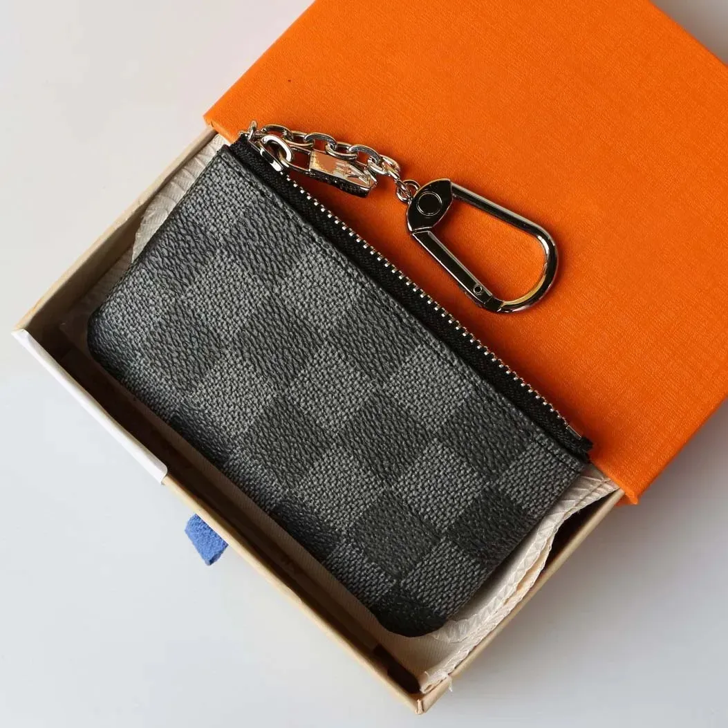 Leather Card Holder Mens AAA Designer Bags Purses Womens Mini Zippy Wallet Coin Purse Key Chain Bag Belt Charm Key Pouch Fashionwith box5669