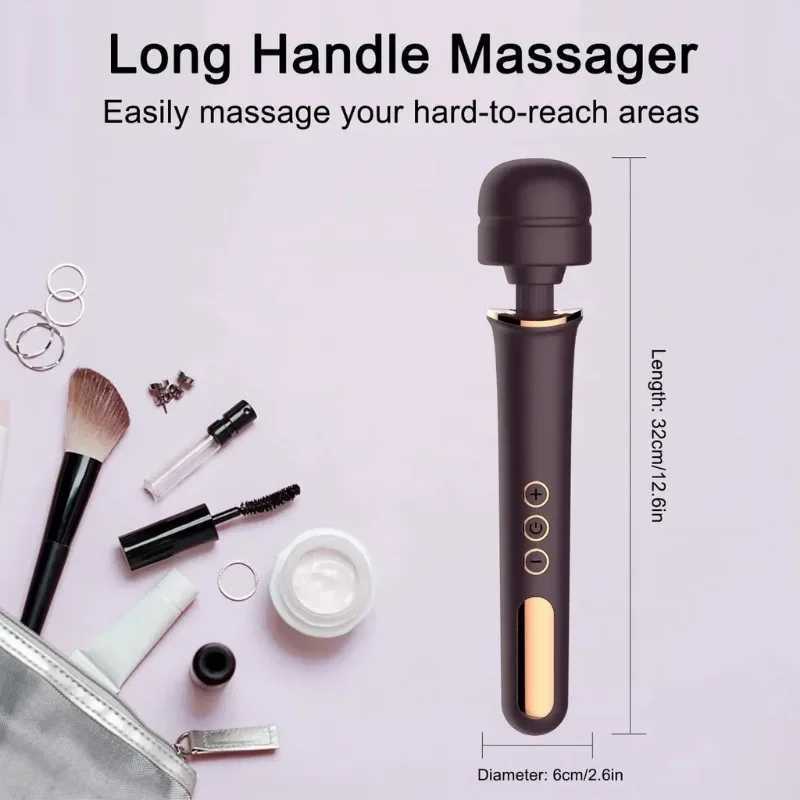 YUKUI Huge Magic Handheld Massager Wand Clitoris Stimulation for Women Big Size AV Stick 10 Speed Vibrator Foreplay Adult Toy 18 XJ250618